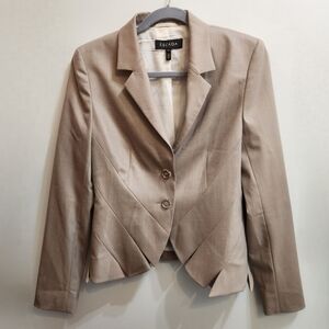 Escada Pleated Bottom Belia Suit Blazer Wool Size 38 (Medium)